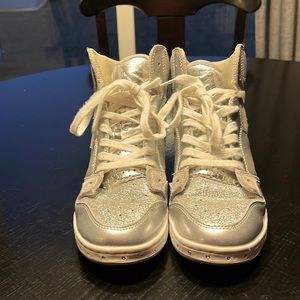 Pastry Glitter Silver Hip-Hop shoes